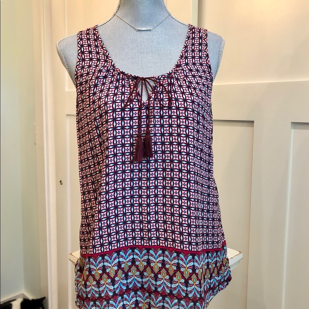 COPY - Faded Glory Boho print tank top size small…